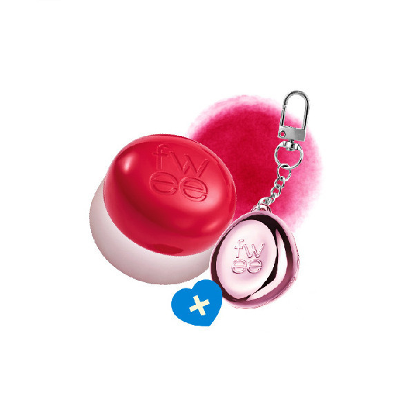 Fwee - Lip & Cheek Blurry Pudding Pot + Pendant Keyring (Random Color) Set - 5g - RD02 Mule | Stylevana