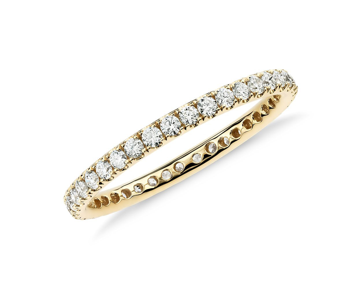 Riviera Pavé Diamond Eternity Ring in 18k Yellow Gold (1/2 ct. tw.) | Blue Nile