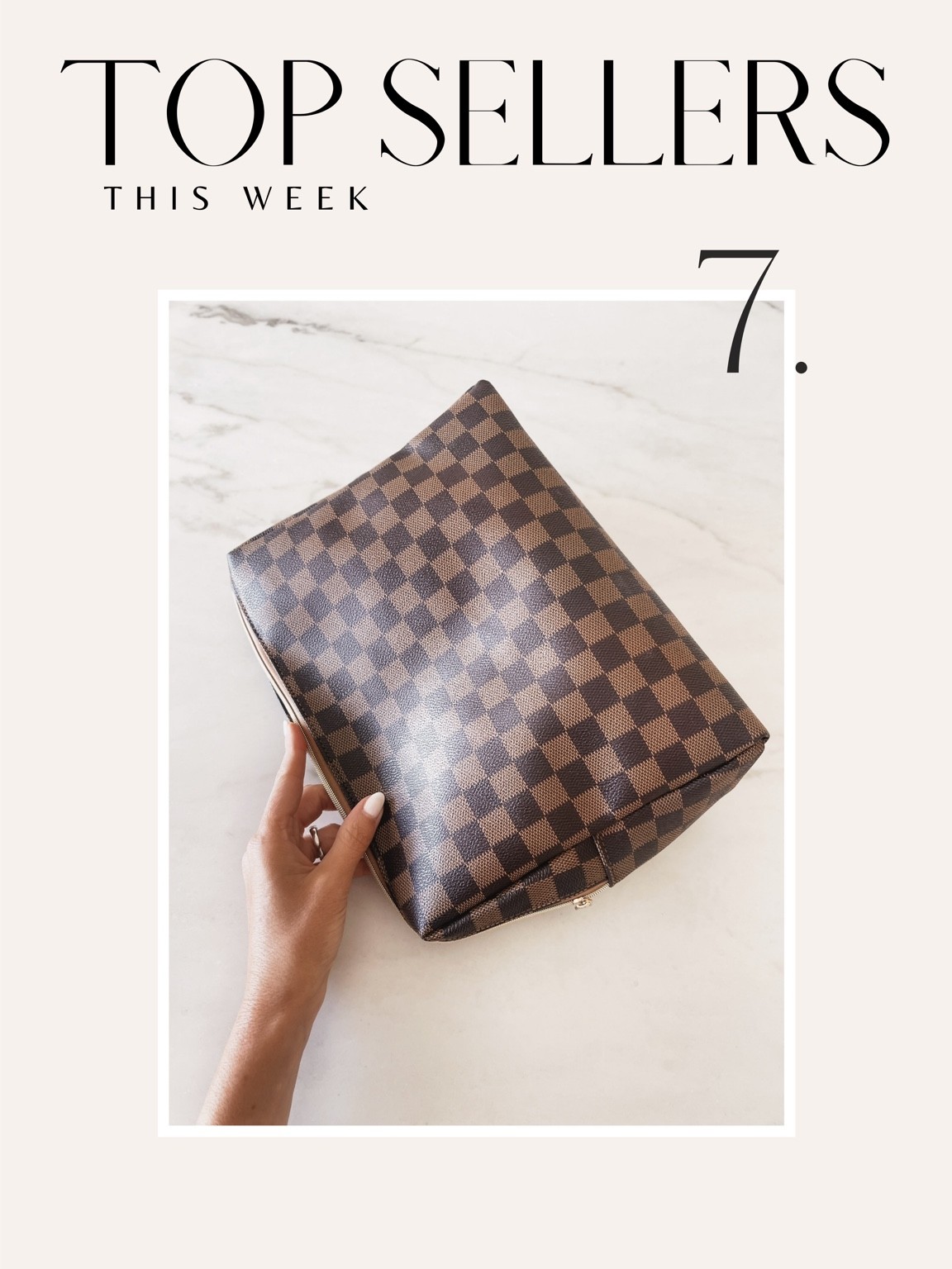 Checkered Travel Makeup Bag Vegan … curated on LTK