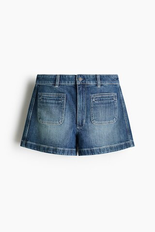 H & M - High-Waist Denim Shorts - Denim Blue | H&M (US + CA)