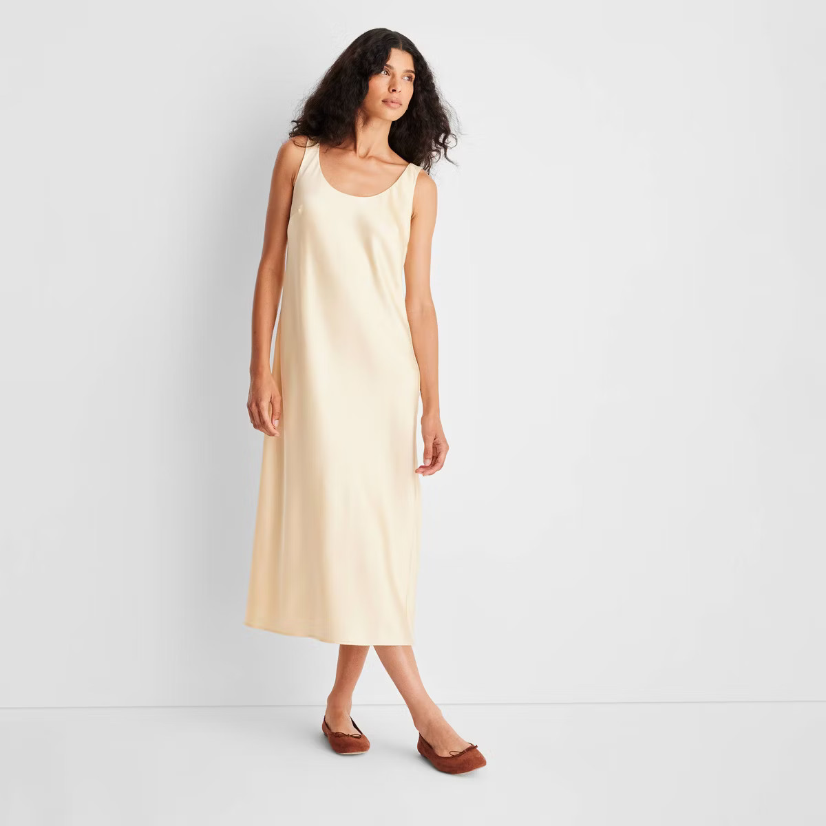 Women's Scoop Neck Strappy Midi Slip Dress - Future Collective™ with Reese Blutstein | Target