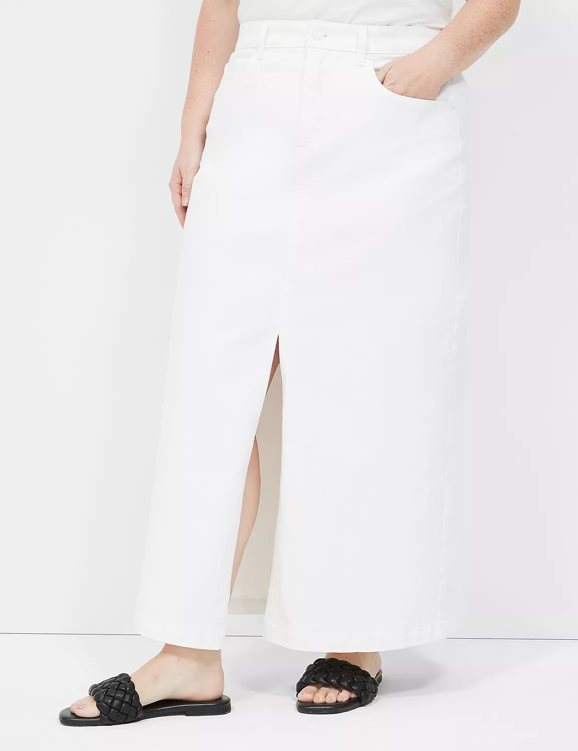 High-Rise Denim Maxi Skirt | LaneBryant | Lane Bryant (US)