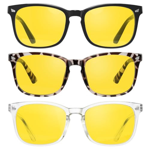 hunsquer Blue Light Glasses for Woman/Men Computer Blue Light Glasses（Night Vision） | Amazon (US)