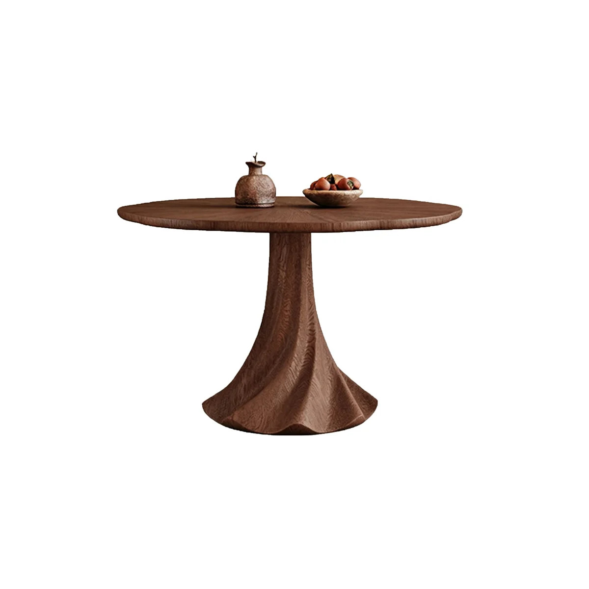 35.43"Vintage Solid Wood Petal-Shaped Dining Table with Skirted Base | Wayfair North America