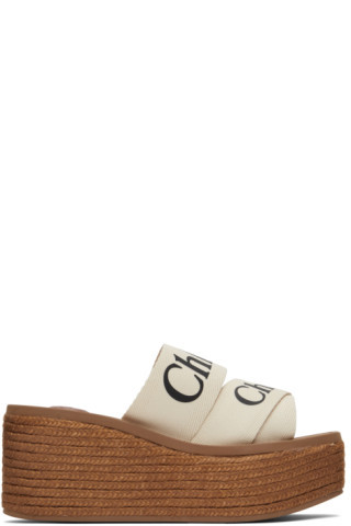 Off-White Woody Wedge Heeled Sandals | SSENSE