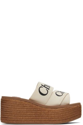 Off-White Woody Wedge Heeled Sandals | SSENSE