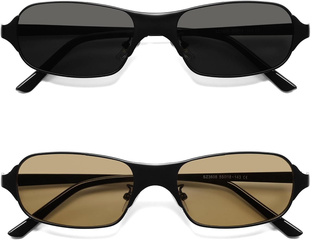 Retro Y2K Rectangle Sunglasses Women Men AP3782 | Amazon (US)