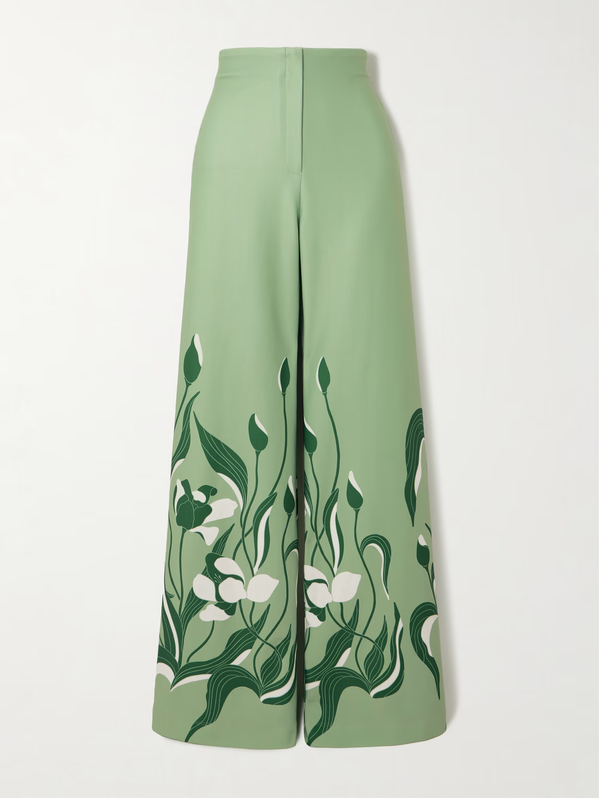 Luz De Si floral-print stretch-scuba wide-leg pants | NET-A-PORTER (US)