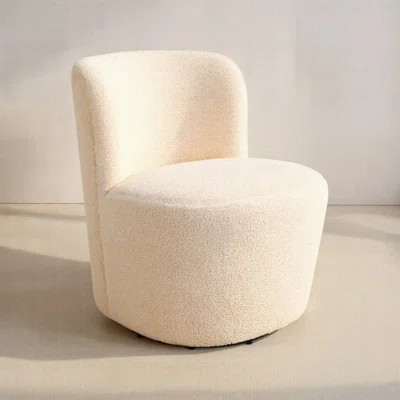 Boucle Swivel Accent Chair With Textured Upholstery | Wayfair North America