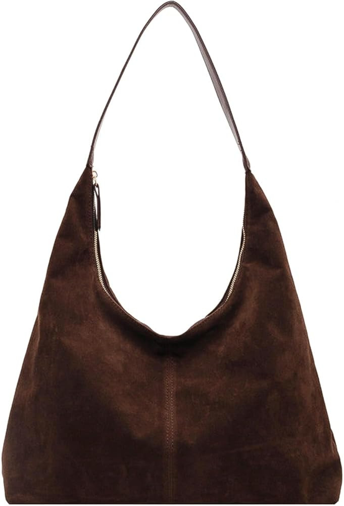 Shoulder Bag for Women,Brown Suede Bag Tote Bag for Women,Suede Bags for Women,Handbags for Women... | Amazon (US)