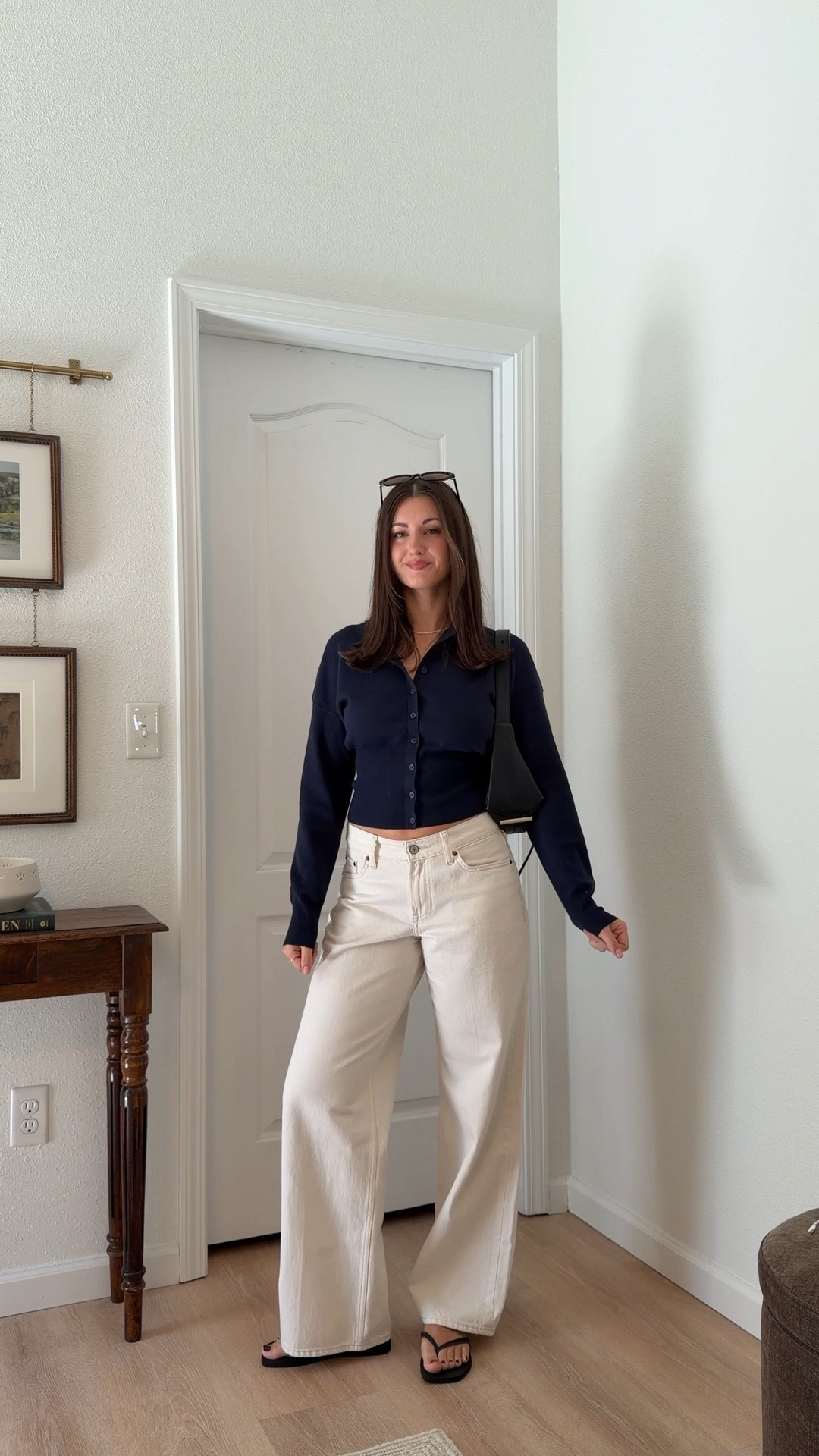 simple fall outfit for wfh & errands! Wearing 25 regular jeans and small cardigan

#LTKootd #LTKSeasonal