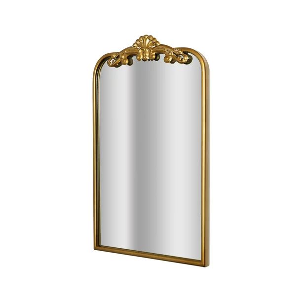 Gold Rectangle Metal Vintage-Inspired Ornate Decorative Vanity Wall Mirror - 14" x 24" x 1.25" - ... | Walmart (US)