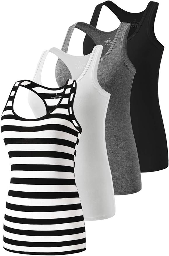 Star Vibe Racerback Workout Tank Tops for Women Basic Athletic Tanks Yoga Shirt Sleeveless Exerci... | Amazon (US)