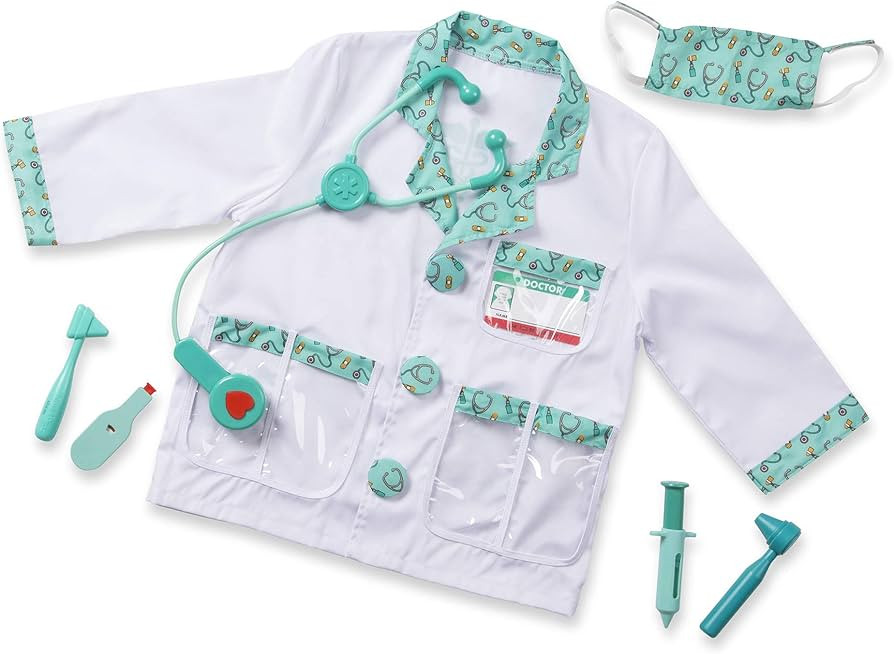 Melissa & Doug Doctor Role Play Costume Dress-Up Set (7 pcs) Frustration-Free Packaging | Amazon (US)