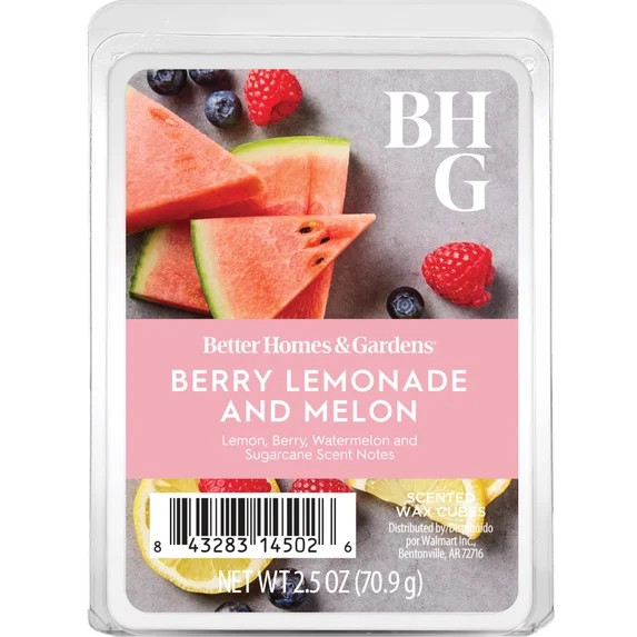 Berry Lemonade & Melon Scented Wax Melts, Better Homes & Gardens, 2.5 oz (1-Pack) | Walmart (US)