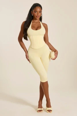 The Sandra Capri Jumpsuit in Butter Yellow | Mars The Label