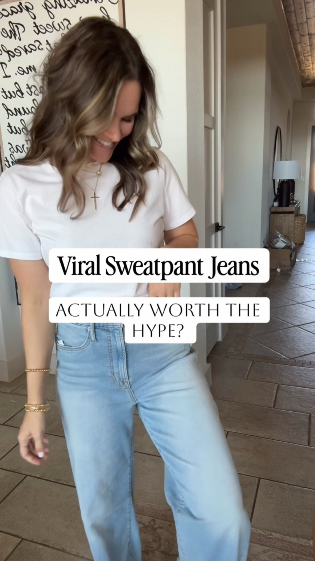 Are the viral sweatpant jeans worth the hype? Under $50, Real front + back pockets, Zipper & button fly (they look like actual jeans) but Feel like sweatpants 😮‍💨
No one will ever know… but you. 
#viraljeans

#LTKootd #LTKSaleAlert #LTKgrwm