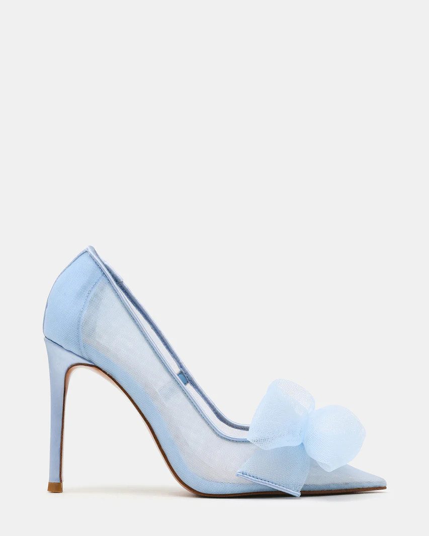 TAFFY Blue Bow Pointed-Toe Stiletto Pump Women's Heel | Steve Madden (US)