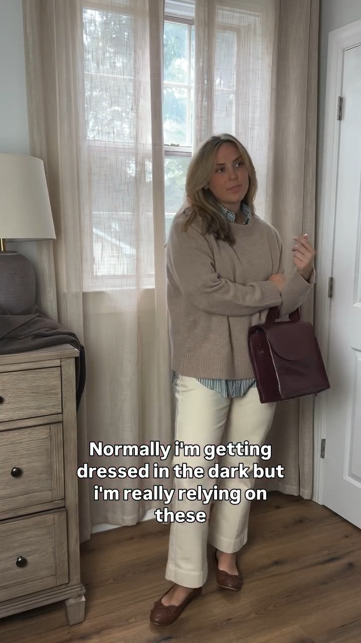 day 3-5 and the absolute panic I’m having not knowing when I’m going to film the rest of these 30 days????!?!! 🍂🙃🫶🏻🌾

no in all seriousness my outfit rotation for fall 2025 is a lot of texture and color play. corduroy, cashmere, this gorgeous @happyhollowfarm_tn genuine leather bag, good comfy ballet flats, and a collared shirt 🍂 by sticking within a color theme (beiges, browns, greens, reds) I’m able to mix and match a lot!

ALSO my work / teacher outfit secret is always try to find comfy jeans, chinos or corduroys that look good for the office. I wear “jeans” a lot more often than 25 year old me ever thought would be appropriate 😂

Fall outfit ideas, teacher outfit, work outfits, fall outfit inspiration, fall outfit challenge, work pants