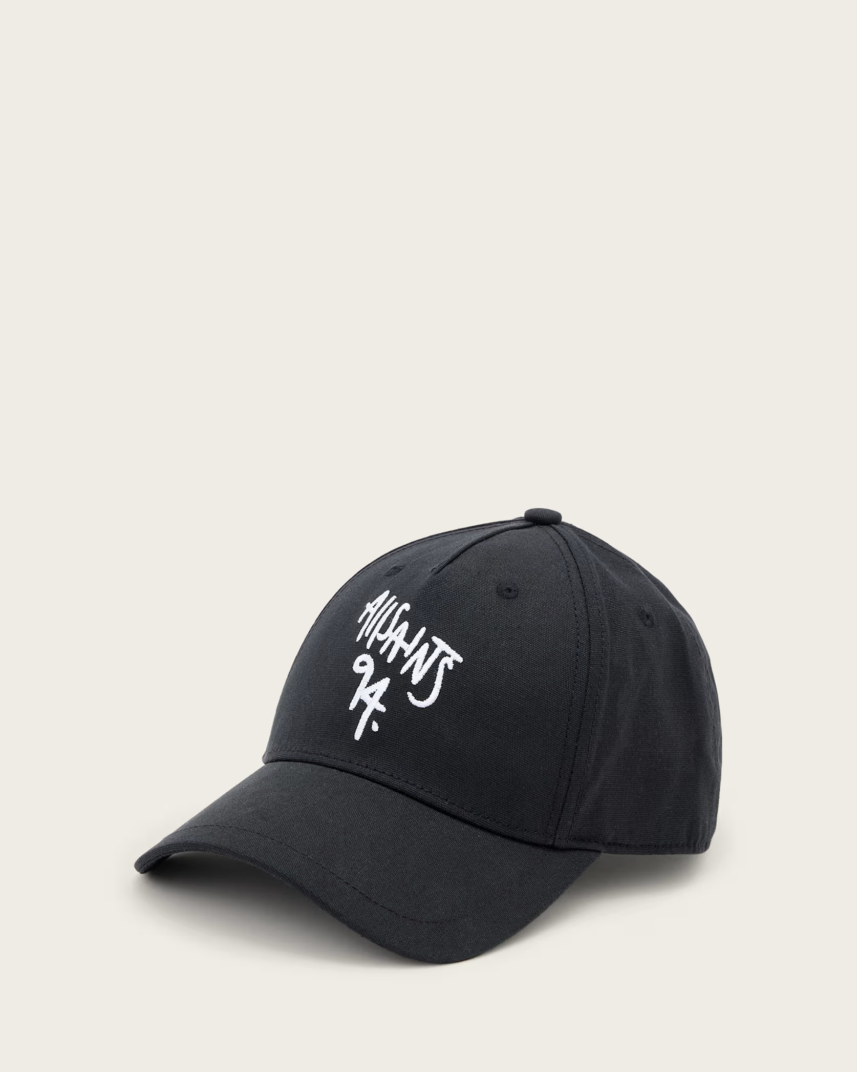Spray Logo Baseball Cap BLACK/CHALK WHITE | ALLSAINTS US | AllSaints US