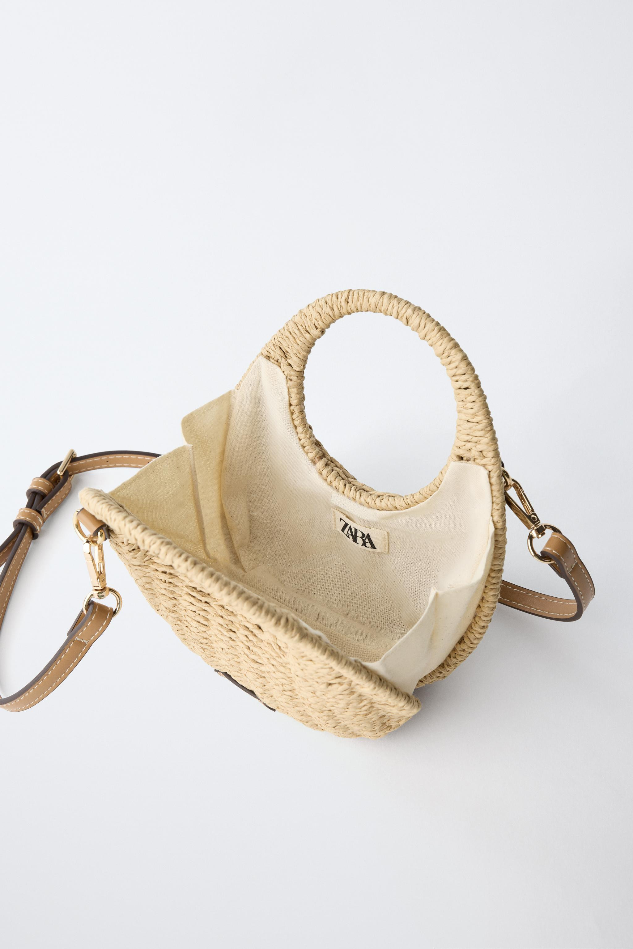RAFFIA EFFECT CROSSBODY BAG | Zara US