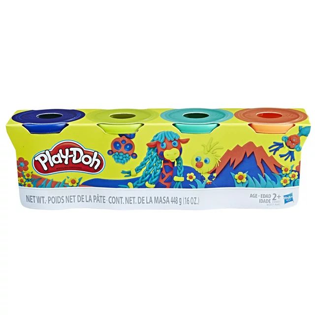 Play-Doh Wild Colors, 4-Pack of 4-Ounce Cans of Modeling Compound | Walmart (US)