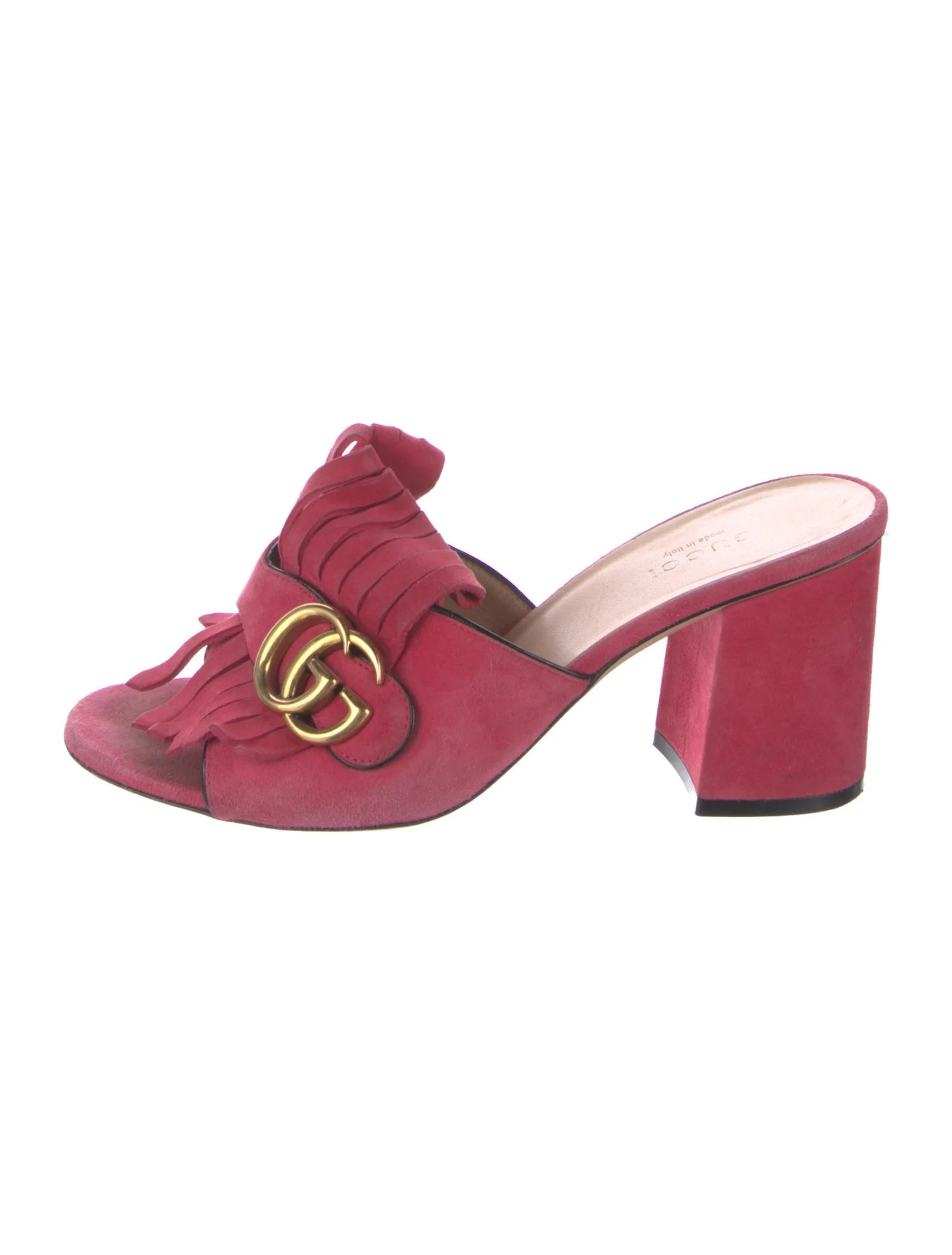 Double G Logo Suede Slides | The RealReal