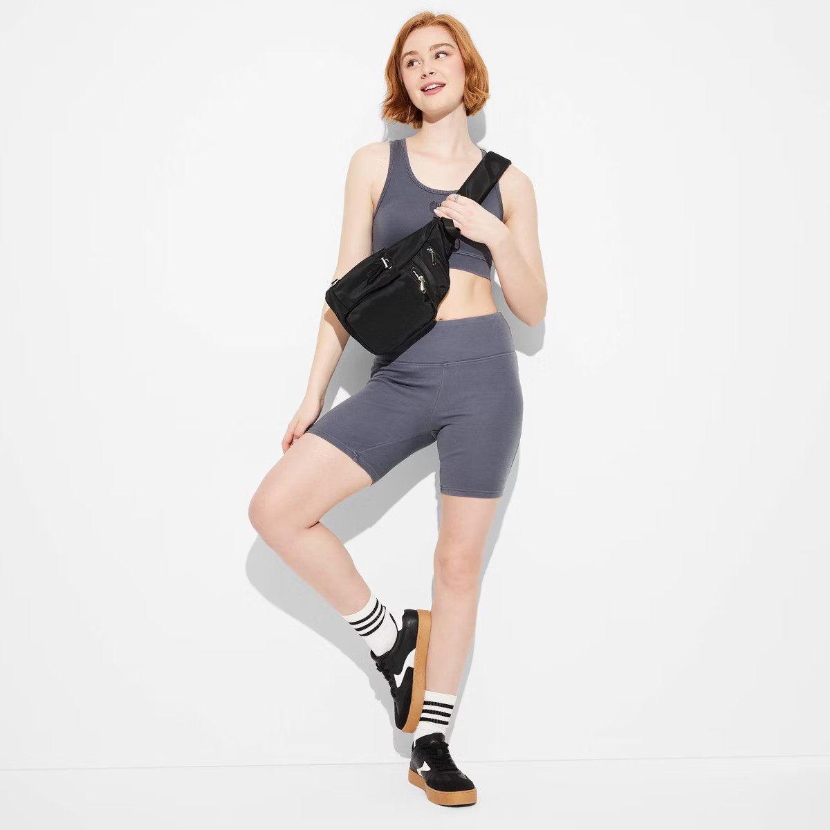 Women's High-Rise Interlock Bike Shorts - Wild Fable™ | Target