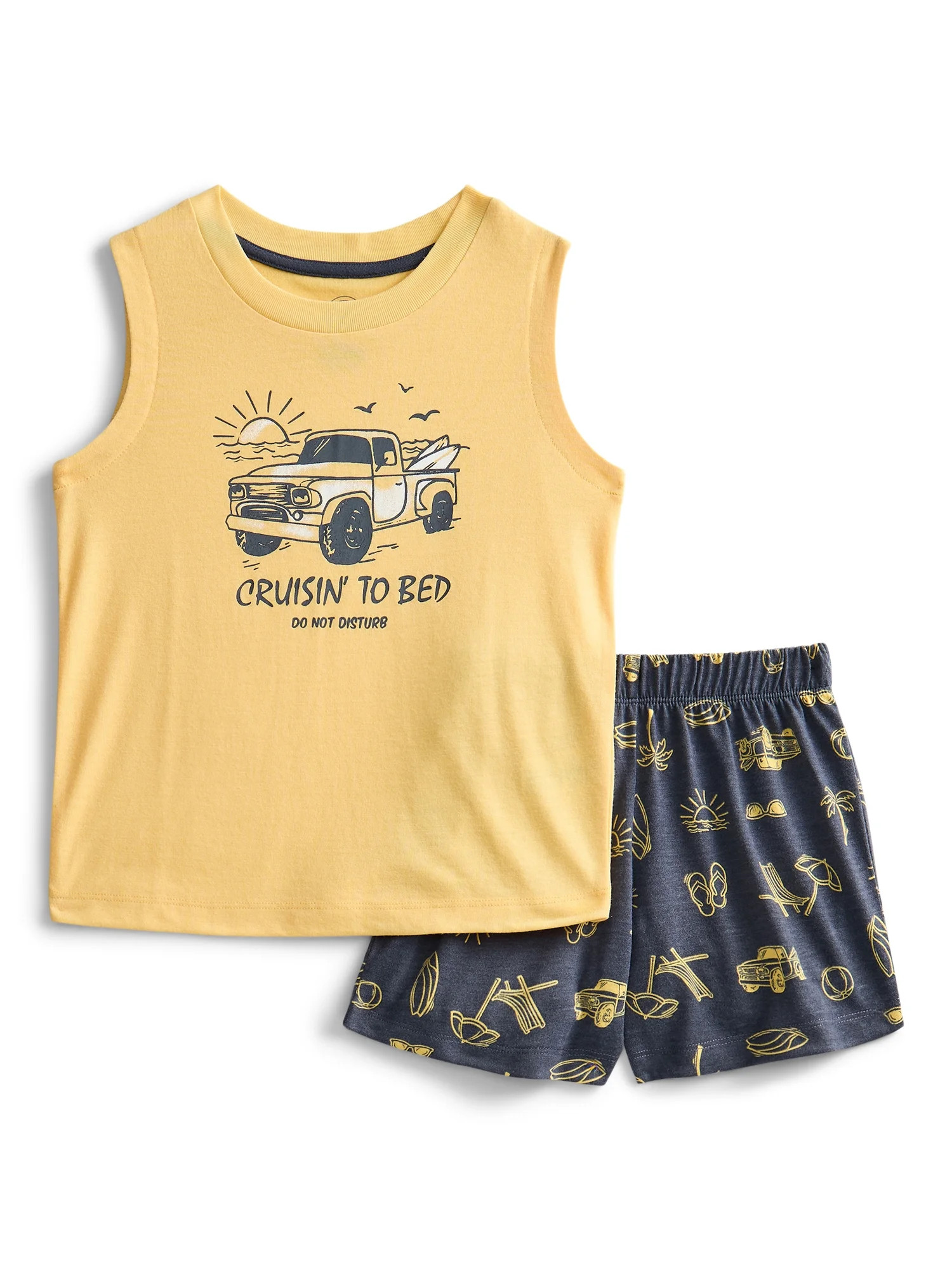 Wonder Nation Boys Graphic Tank Top and Shorts Sleep Set, 2-Piece, Sizes 4-18 | Walmart (US)