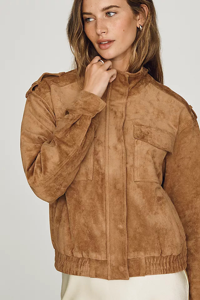 Faux-Suede Utility Jacket | Anthropologie (US)