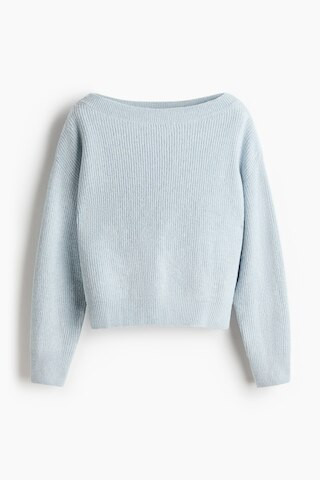 H & M - Oversized Pullover mit U-Boot-Ausschnitt - Blau - Damen | H&M (DE, AT, CH, NL, FI)