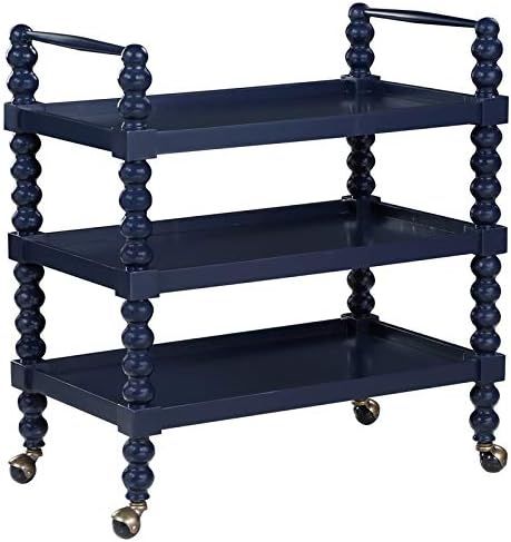 Comfort Pointe Averly Midnight Blue Wood 3-Shelf Multi Use Cart | Amazon (US)