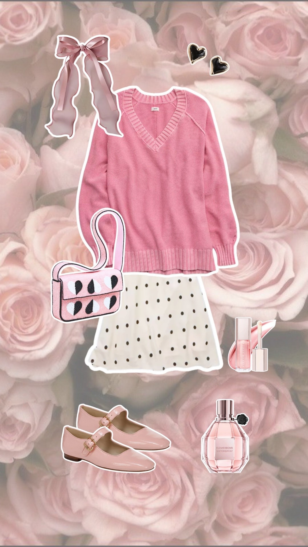 valentine’s day outfits. polka dot dress. pink sweater. 

#LTKootd #LTKSeasonal