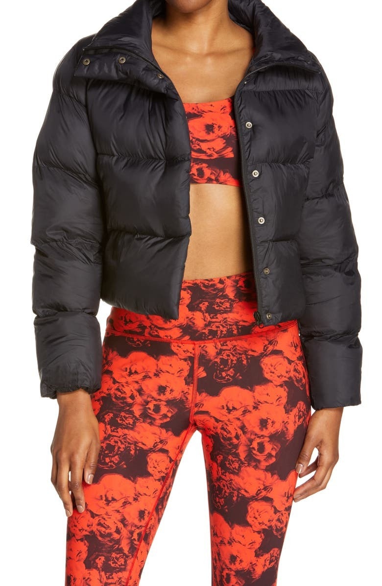 Alo Gold Rush Water Repellent Crop Puffer Coat | Nordstrom | Nordstrom