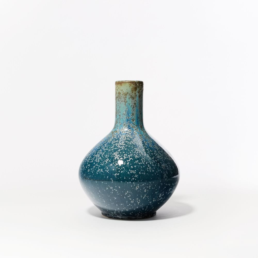 Reactive Glaze Ceramic Vases - Ocean | West Elm (US)