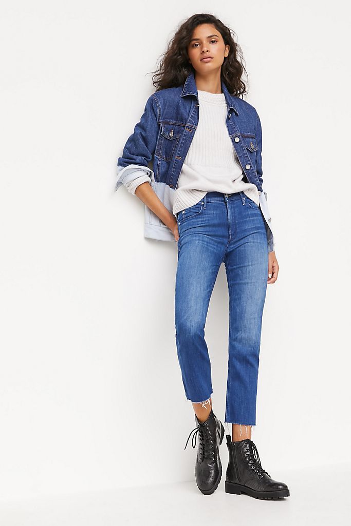 MOTHER The Looker High-Rise Ankle Fray Skinny Jeans | Anthropologie (US)