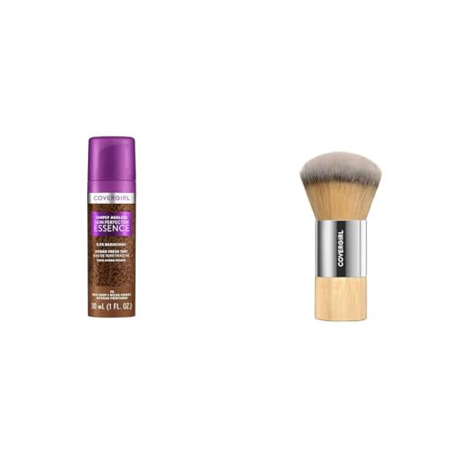 CoverGirl Simply Ageless 75 Rich-Deep Liquid Foundation Bundle with Blending Brush, Lightweight Vegan Formula for Dry Skin, 1oz | Amazon (US)