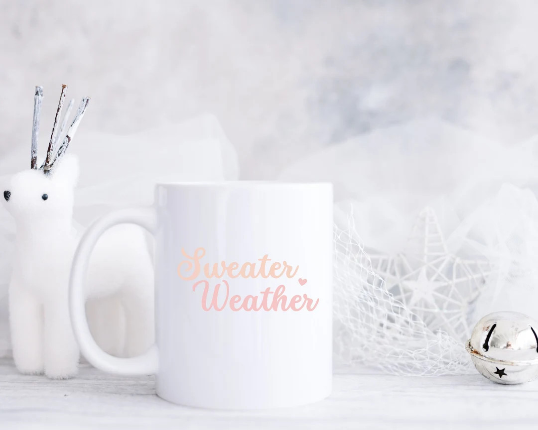 Sweater Weather Mug Sweater Season Coffee Mug Cozy Heart - Etsy | Etsy (US)