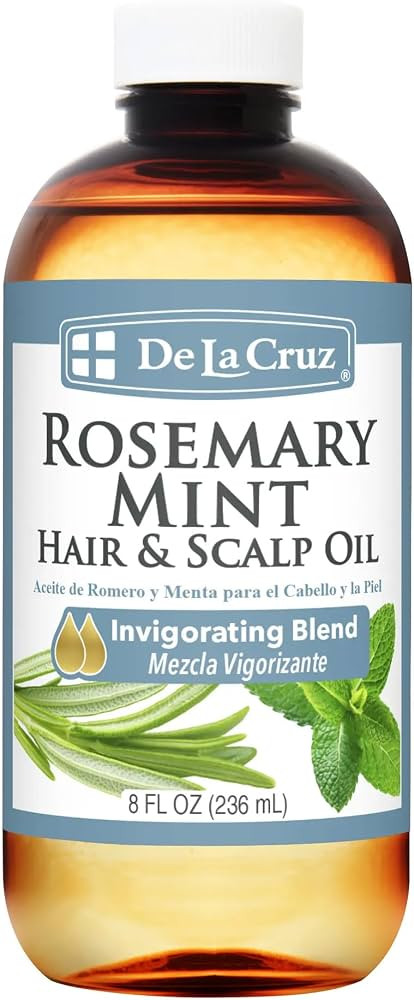 De La Cruz Rosemary Mint Oil Blend for Hair & Scalp - Revitalizing Formula with Castor, Avocado a... | Amazon (US)