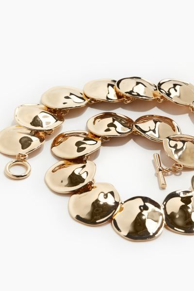 Short Metal-disc Necklace - Gold-colored - Ladies | H&M US | H&M (US + CA)
