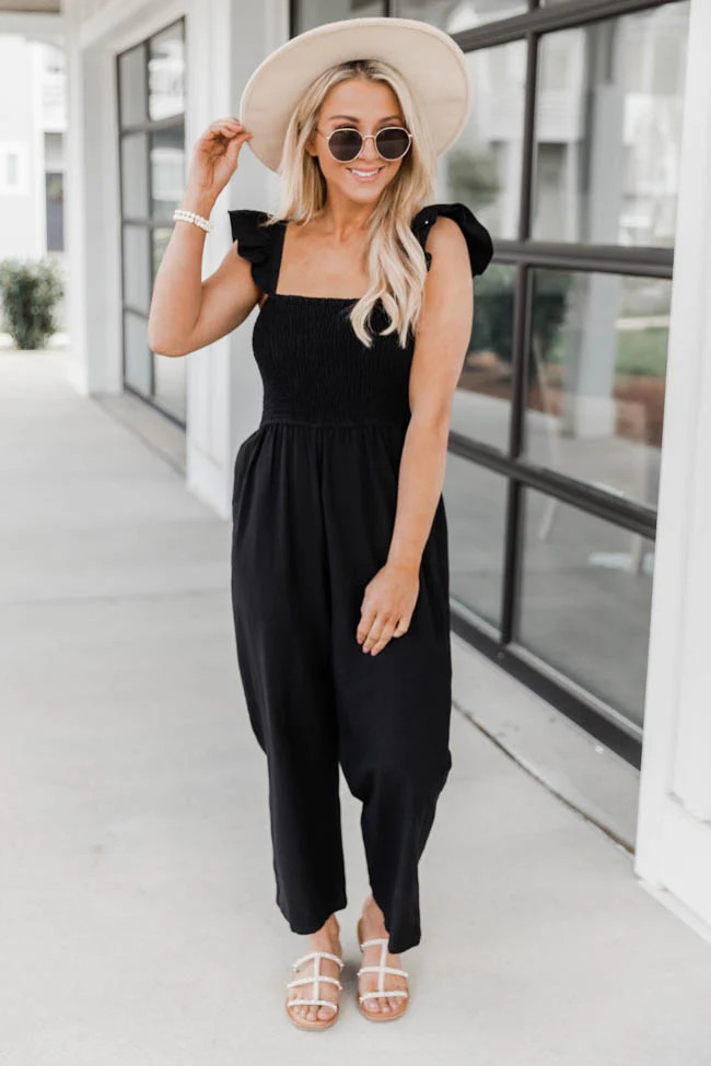 Perfectly Poised Black Jumpsuit | Pink Lily