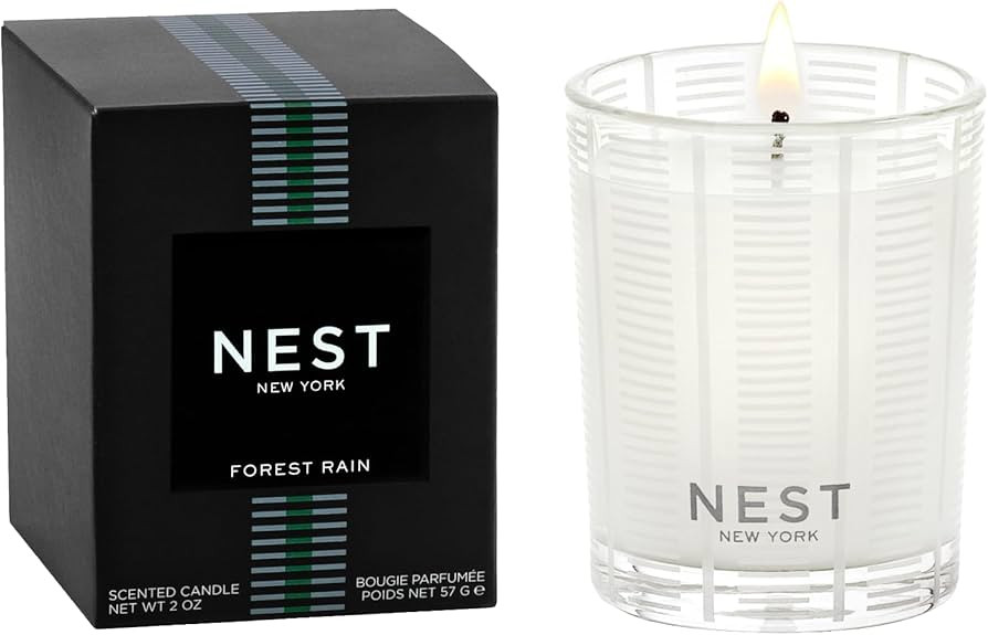 Nest New York Scented Votive Candle, Forest Rain - 2 oz - Up to 28-Hour Burn Time - Reusable Glas... | Amazon (US)