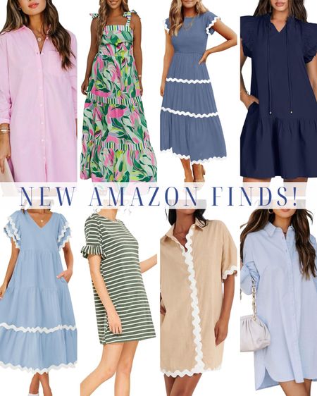classic preppy day dresses | Amazon finds | Amazon fashion | women’s dresses | summer | spring | warm weather | vacation | ric rac | colorful | ruffle | contrast trim 

#LTKStyleTip #LTKTravel