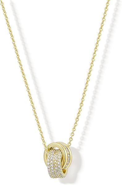 14K Gold Plated CZ Minimalist Dainty Pendant Necklace | Gold Necklace for Women | Daily Wear Gold... | Amazon (US)