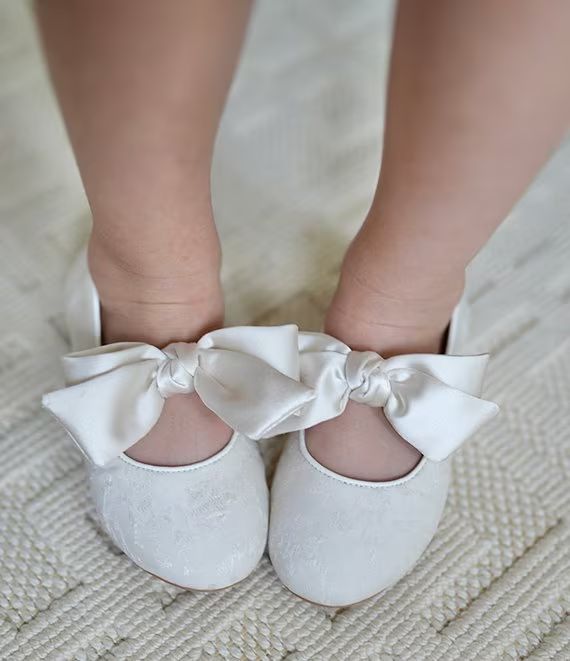 Edgehill Collection X Nicola Bathie Girls' Audrey Bow Slip-On Flats (Youth) | Dillard's | Dillard's