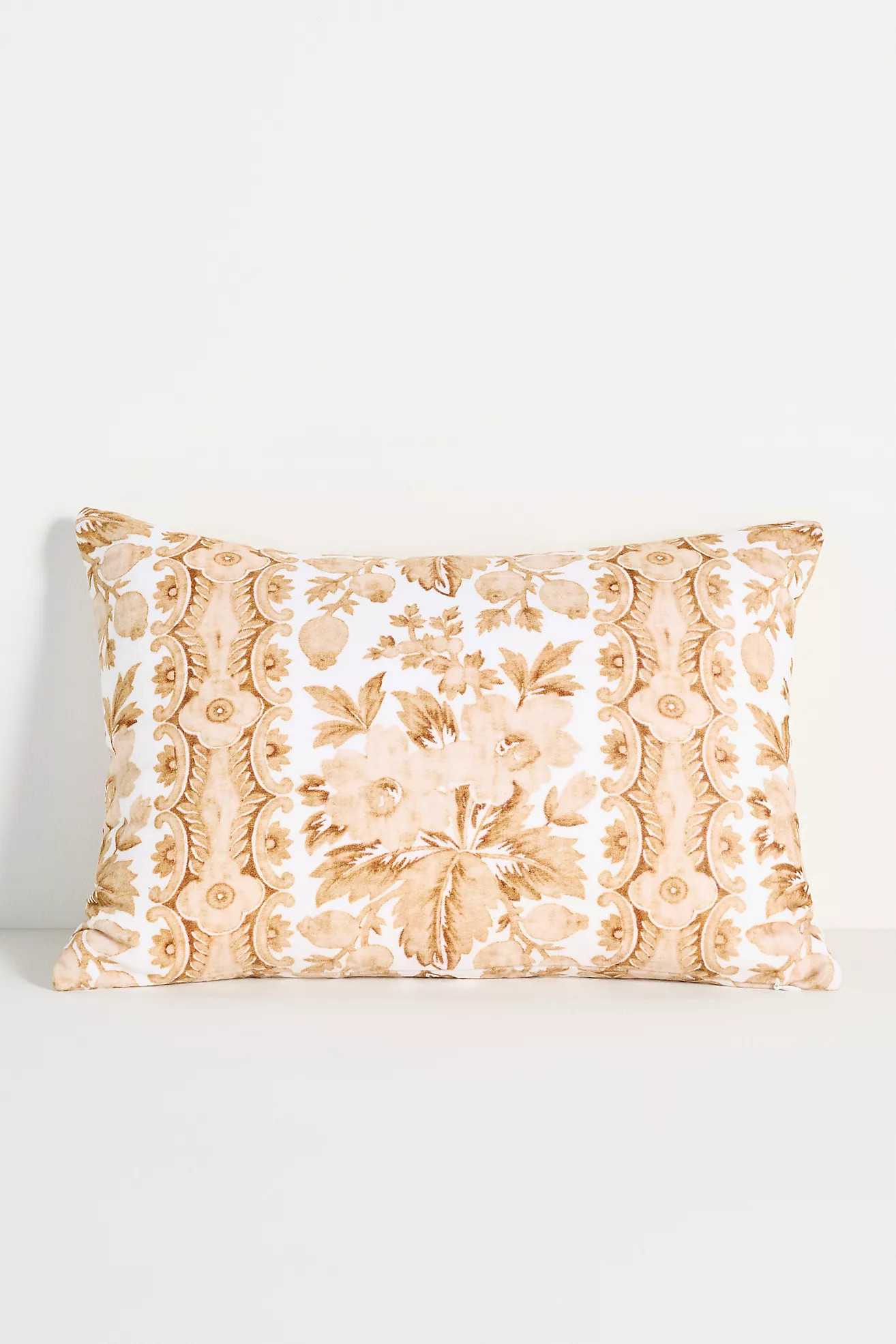 Maisie Velvet Floral Lumbar Pillow | Anthropologie (US)