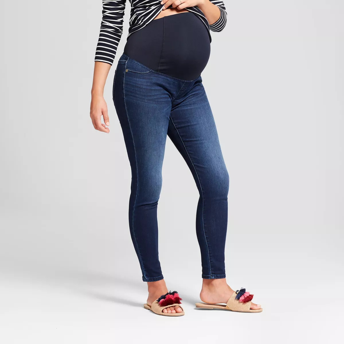 Over the Belly Skinny Maternity Jeans - Isabel Maternity by Ingrid & Isabel™ Dark Wash 6 | Target