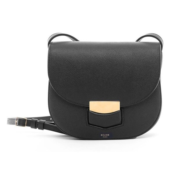 Celine Small Trotteur Black Crossbody Handbag | Bed Bath & Beyond