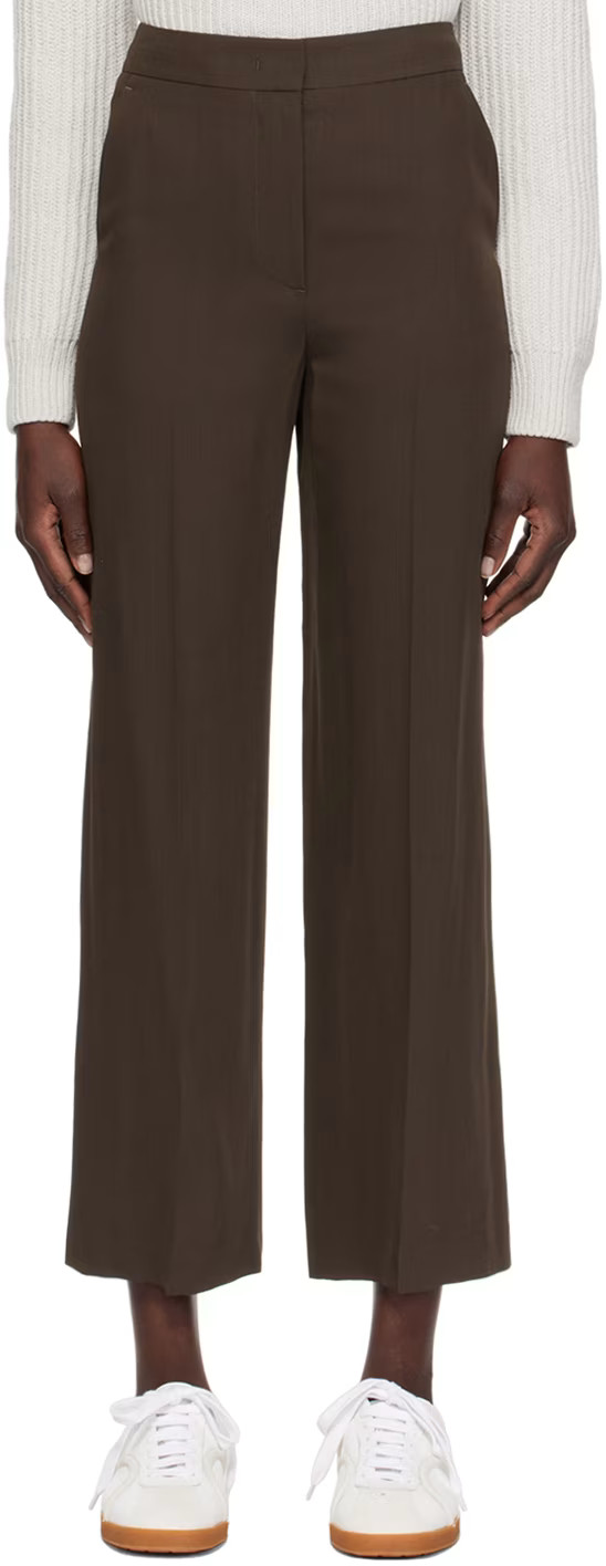 Brown Cesare Trousers | SSENSE