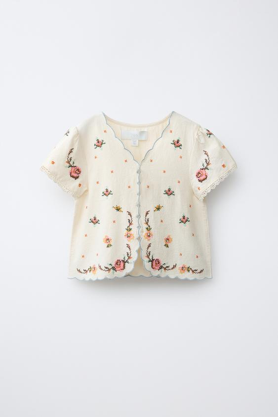 EMBROIDERED BLOUSE | Zara US